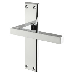 Serozzetta by Carlisle Brass Polished Chrome Latch Door Handles - Stratus Range - 180 x 40mm