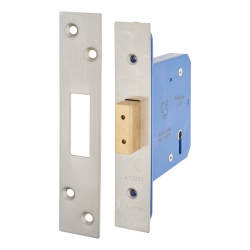 Altro Architectural 5 Lever Deadlock - 78mm Case - 57mm Backset - Satin Stainless Steel