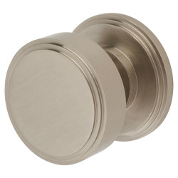 Hampstead Satin Nickel Mortice Door Knob - 62mm Rose Diameter - Riley Range