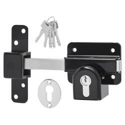 GateMate Locking Long Throw Gate Lock - 70mm Gate Thickness - Double Euro Cylinder - 316 Stainless Steel
