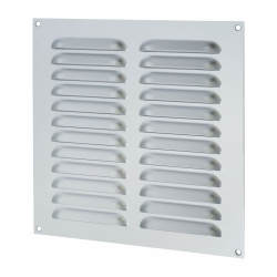 Touchpoint Hooded Louvre Vent - 229 x 229mm - 11919mm² Free Air Flow - Satin Aluminium