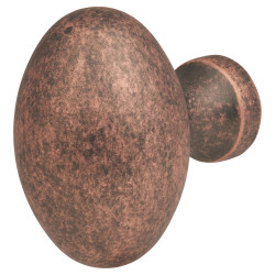 Altro Oval Cabinet Knob - 34 x 23mm - Antique Copper