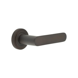 Burlington by Frelan Dark Bronze Fire Rated Door Handles on Round Chamfered Rose - Kensington Range