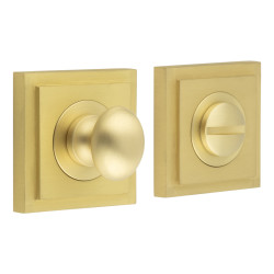 Burlington by Frelan Inner 1 Turn & Release with Square Stepped Rose - 47 x 47mm - Satin Brass