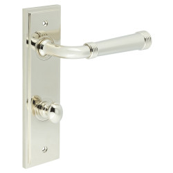 Burlington by Frelan Polished Nickel Fire Rated DIN Bathroom Door Handles - Highgate - Inner 1 - 200 x 55mm
