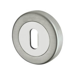 M Marcus Sorrento Escutcheon - 53mm Diameter - Keyhole - Satin/Polished Chrome