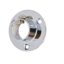 Rothley 19mm Tube Hanging Rail End Socket with Locking Grub Screws - Polished Chrome - Pack of 2