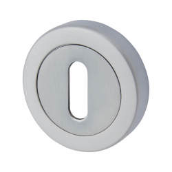 Hampstead Escutcheon - 48mm Diameter - Keyhole - Satin Chrome