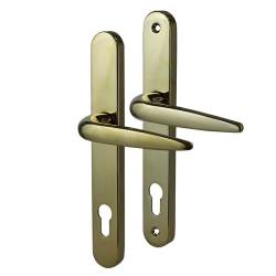 Trojan Sparta uPVC Multipoint Door Handle - Long Plate - 92mm c/c - PVD Gold
