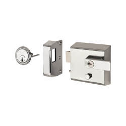 Yale P1 Double Locking Nightlatch - 60mm Backset - Polished Chrome Case/Cylinder