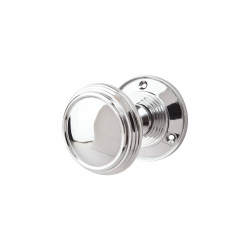 Altro Polished Chrome Lined Mortice Door Knob - 65mm Rose Diameter