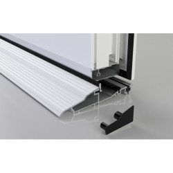 Stormguard Proline Inward Threshold - 1000mm Length - Inward Opening Doors - Mill Silver