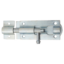 Traditional Tower Gate Bolt - Straight - 86mm Length - Zinc Plated