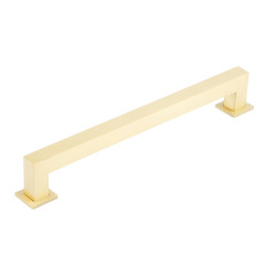 Burlington by Frelan Trafalgar 25mm Square D-Bar Cabinet Pull Handle - 224mm c/c - Satin Brass