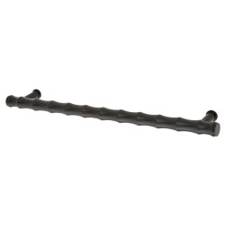 Alexander & Wilks Crispin Bamboo 15mm T-Bar Cabinet Pull Handle - 224mm Centres - Matt Black