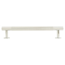 Carlisle Brass 13mm Knurled T-Bar Cabinet Pull Handle - 160mm Centres - Polished Chrome