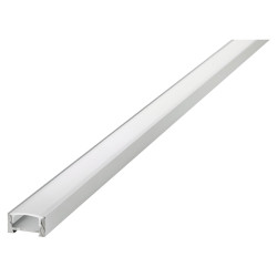 Integral LED Surface Mount Profile with Frosted Diffuser for LED Strip Light - 1000mm - Aluminium