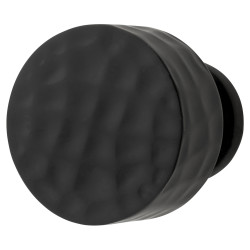Hampstead Kendal Hammered Round Cabinet Knob - 30mm Diameter - Matt Black