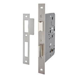 Arrone AR913 DIN Bathroom Lock - 105mm Case - 80mm Backset - Satin Stainless Steel