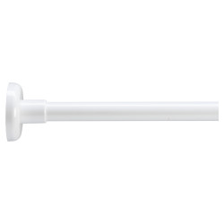 Croydex Shower Rail - L Shaped - Telescopic Rod - 1400-2600mm Length - White
