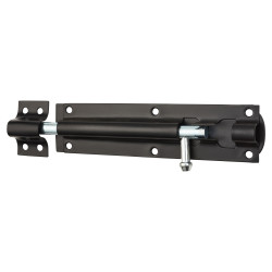 Tower Gate Bolt - Straight - 150mm Length - Black Japanned