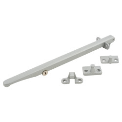 Fab & Fix Craftsman Locking Bar Casement Window Stay - 11"/280mm Length - Premium Satin Silver