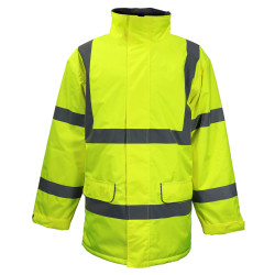 TIMCO Hi Visibility Parka Jacket - Yellow - Large