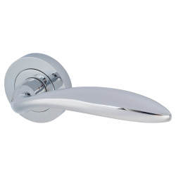 Touchpoint Polished Chrome Door Handles on Round Rose - Morgan Range