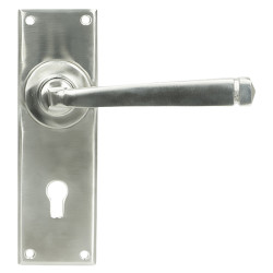 From The Anvil Satin Stainless Steel Keyhole Door Handles - Avon Range - 152 x 48mm