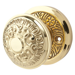 Heritage Brass by M Marcus Polished Brass Aydon Mortice Door Knob - 69mm Rose Diameter