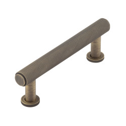 Burlington by Frelan Piccadilly 15mm Knurled T-Bar Cabinet Pull Handle - 96mm c/c - Antique Brass