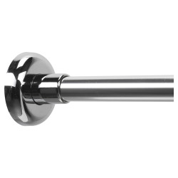 Croydex Shower Rail - L Shaped - Telescopic Rod - 1400-2600mm Length - Chrome