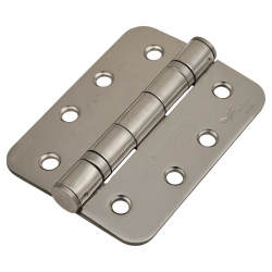Enduro Radius Ball Bearing Grade 13 Butt Fire Door Hinge - 102 x 76 x 3mm - 201 Sat Stainless - Pair