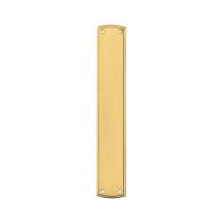 Carlisle Brass Solid Brass Public House Plain Finger Plate - 382 x 64 x 3mm - Polished