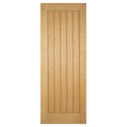 LPD Mexicano 5 Panel Unfinished Solid Internal FD30 Fire Door - 2040 x 726 x 44mm - Oak