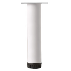 Rothley Round Adjustable Cabinet Furniture Leg - 32 x 800mm - White