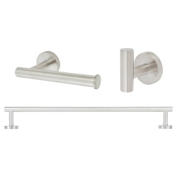 Altro Essential Bathroom Set - Satin Stainless Steel