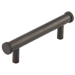 Hoxton by Frelan Wenlock 15mm Knurled T-Bar Cabinet Pull Handle - 96mm c/c - Dark Bronze