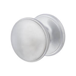 Altro Round Centre Door Knob - 80mm Rose Diameter - Satin Chrome