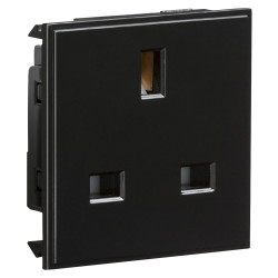 Knightsbridge 13A 1 Gang Unswitched Socket - Black