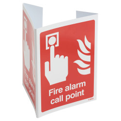 Altro Fire Alarm Sign - 3D Projection - 200 x 200mm - Rigid Plastic