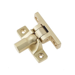 Burlington by Frelan Brighton Sash Window Fastener - Pattern 2 - 55 x 15mm - Satin Brass