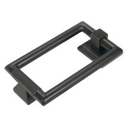 From The Anvil Brompton Rectangular Knurled Door Knocker - 145 x 90mm - Aged Bronze