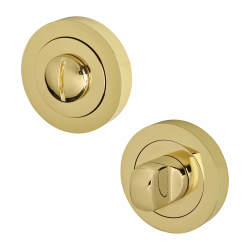 Touchpoint Bathroom Turn & Release - 50mm Diameter - Polished Brass