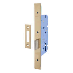 Hampstead Architectural DIN Euro Deadlock - 85mm Case - 60mm Backset - PVD Brass
