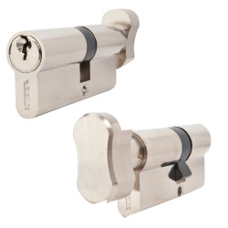 Touchpoint 5 Pin 75mm Euro Thumbturn Cylinder - 35mm Turn + 40mm - Pol Nickel - Keyed to Differ