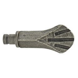 Olde Forge Shell Curtain Finials - Pewter