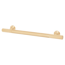 Altro York 12mm Partially Knurled T-Bar Cabinet Pull Handle - 160mm Centres - Satin Brass