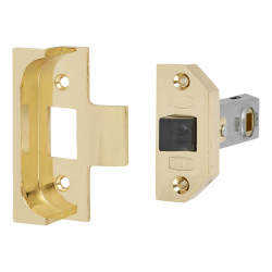 UNION 2650 Rebated Tubular Latch - 80mm Case - 57mm Backset - Polished Brass