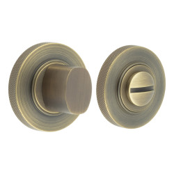 Burlington by Frelan Inner 3 Turn & Release with Knurled Rose - 47mm Diameter - Antique Brass